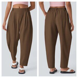 Halara Flex™ Mid Rise Pocket Barrel Leg Work Pants L Partridge Brown